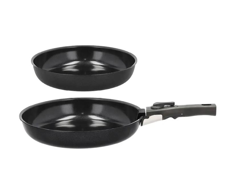 Paistinpannu 24 + 28 cm irroittettavalla kahvalla