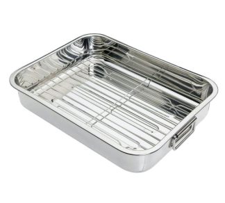 Uunivuoka ritilällä 37x28x6,5 terästä